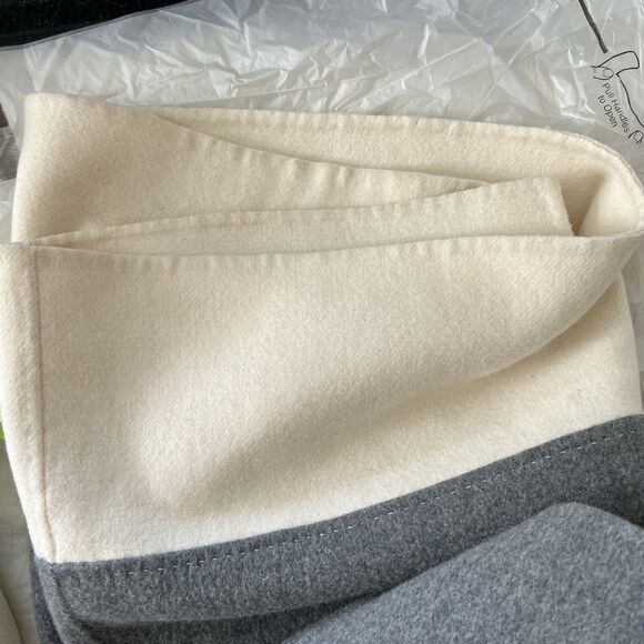 Talbots Women’s Size 10P Natural Fine Wool Jacket Grey/White Light  Organic Chic - Picture 13 of 14